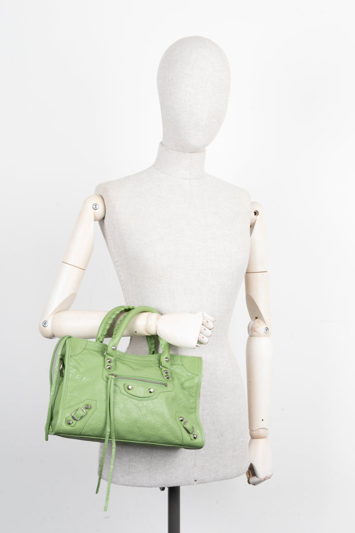 BALENCIAGA Le City Bag Small Green Arena