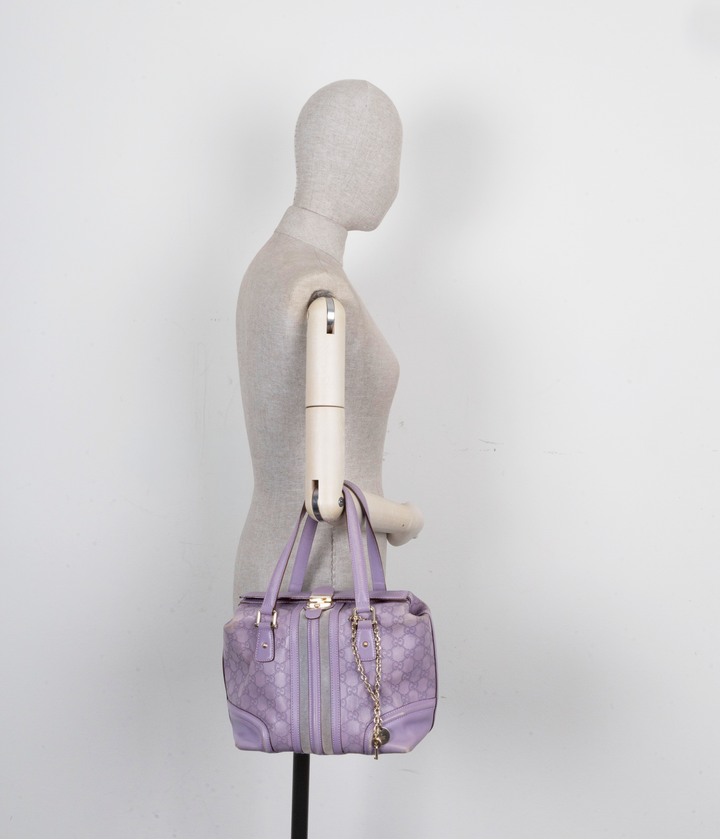 GUCCI Treasure Bag Leather Lilac