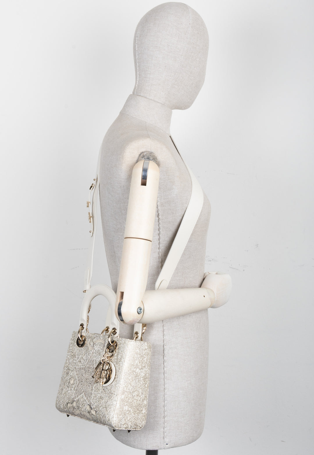 CHRISTIAN DIOR ABC Around The World Small Lady Dior White