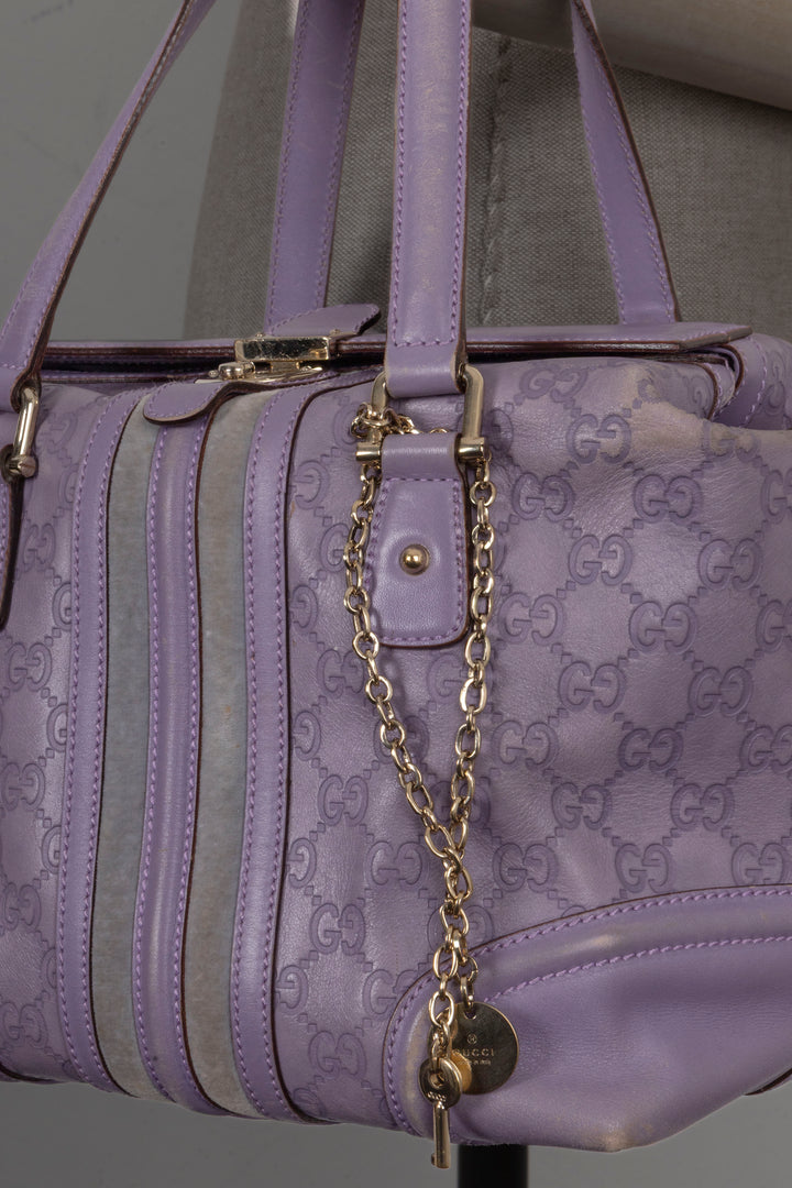 GUCCI Treasure Bag Leather Lilac