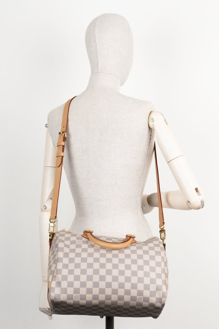 LOUIS VUITTON Speedy 30 Bandoulière Damier Azur