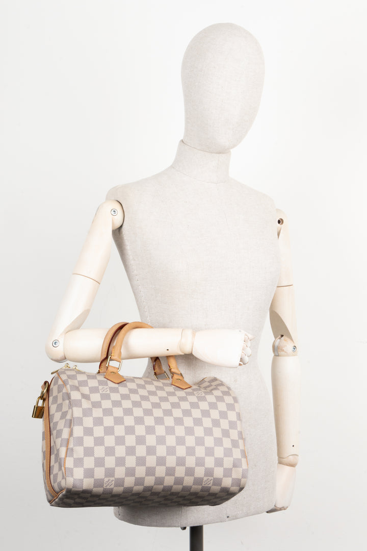 LOUIS VUITTON Speedy 30 Bandoulière Damier Azur
