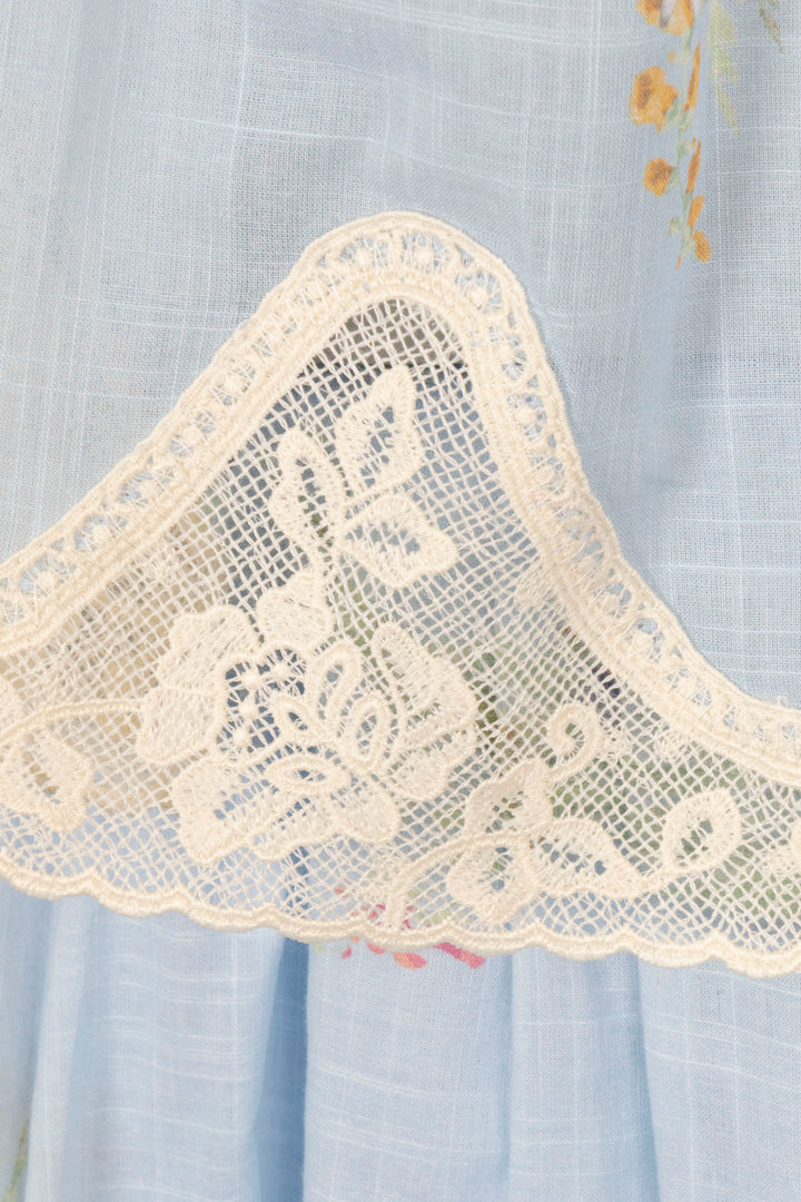 ZIMMERMANN Lucky Two Piece Cotton Blue Lace