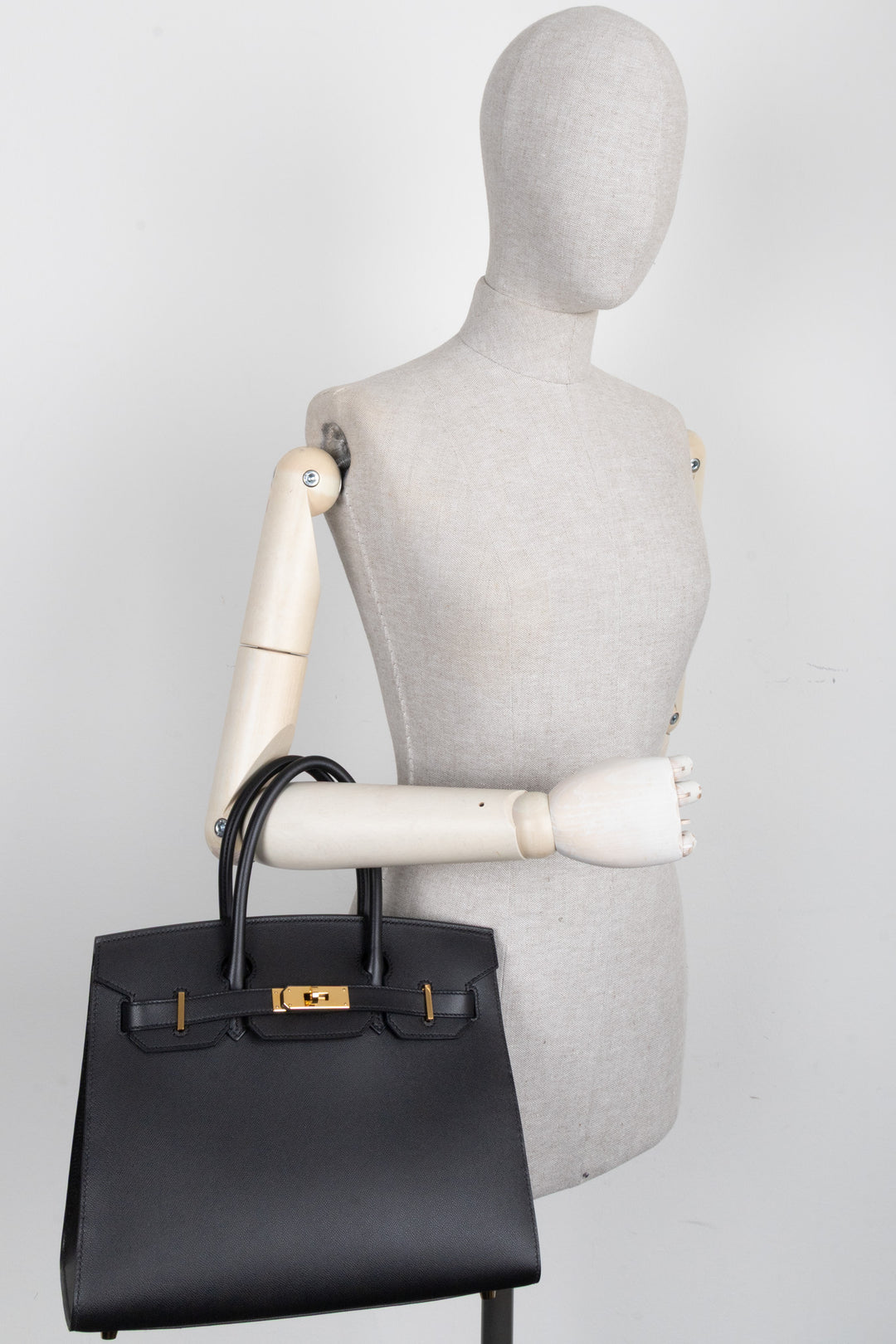 HERMÈS Birkin 30 Sellier Veau Madame Noir