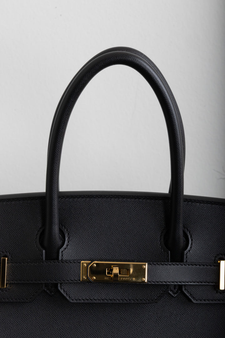 HERMÈS Birkin 30 Sellier Veau Madame Noir