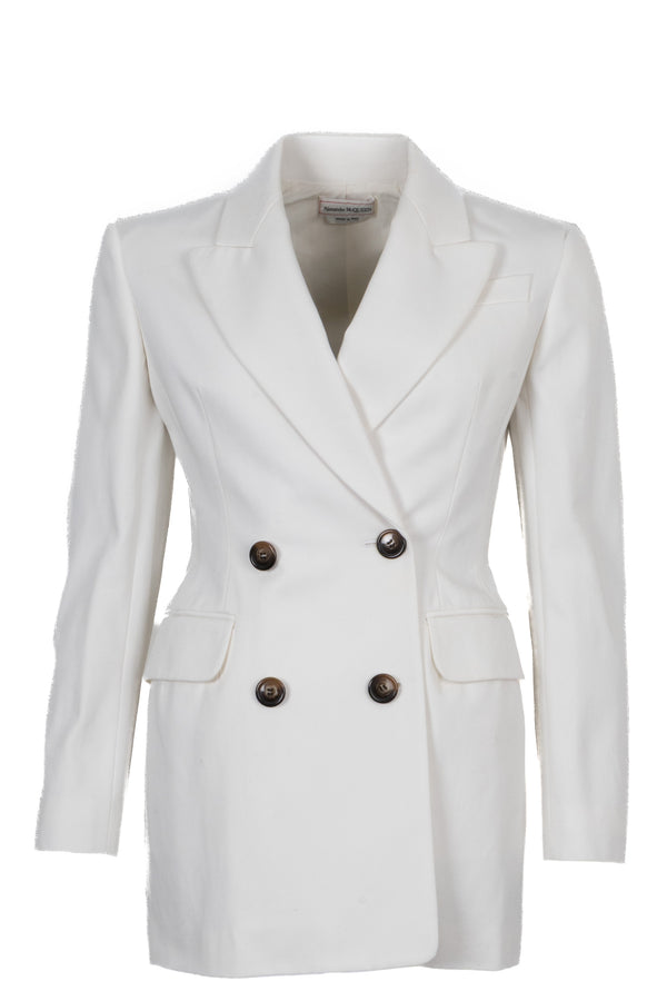 ALEXANDER MCQUEEN Double Breasted Blazer White
