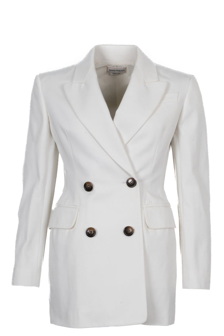 ALEXANDER MCQUEEN Double Breasted Blazer White
