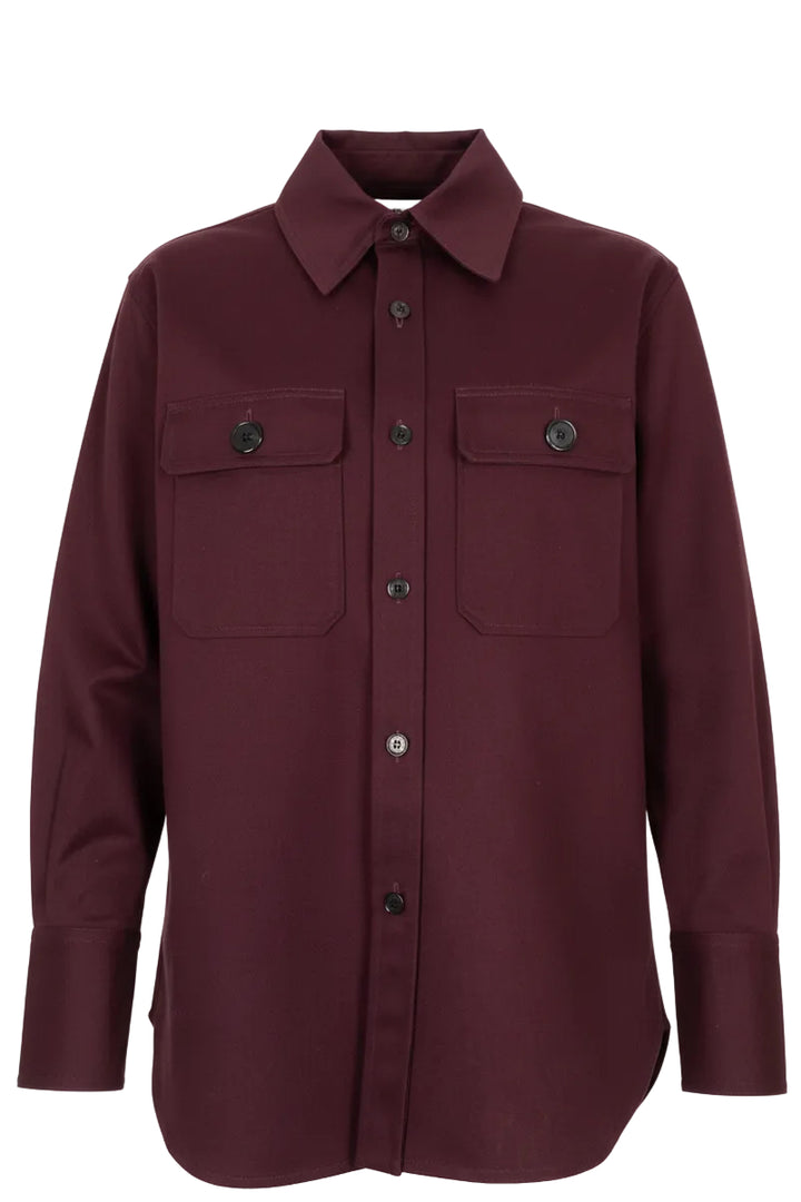 SAINT LAURENT Shacket Burgundy