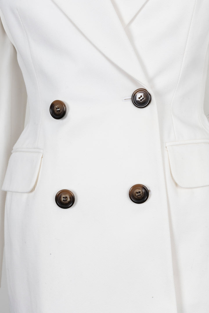 ALEXANDER MCQUEEN Double Breasted Blazer White