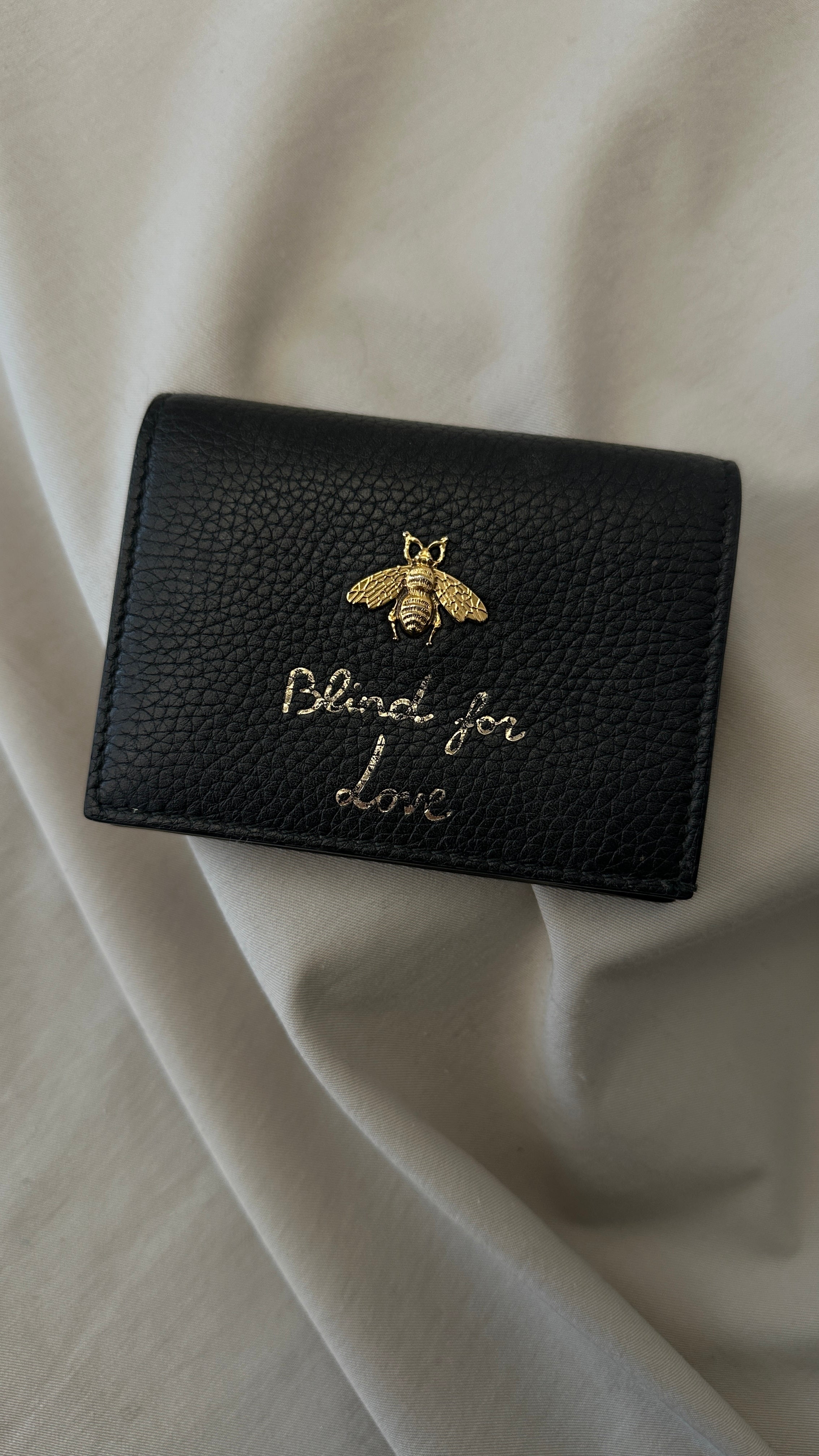 GUCCI Bee Card Holder Black – REAWAKE