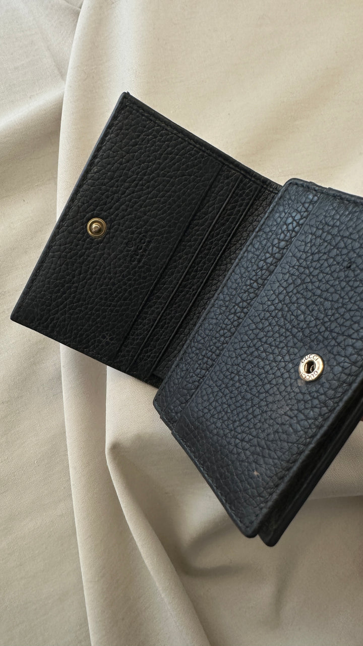GUCCI Bee Card Holder Black