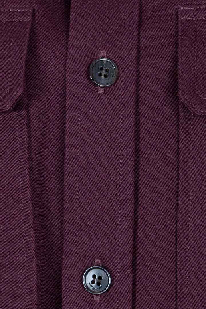 SAINT LAURENT Shacket Burgundy