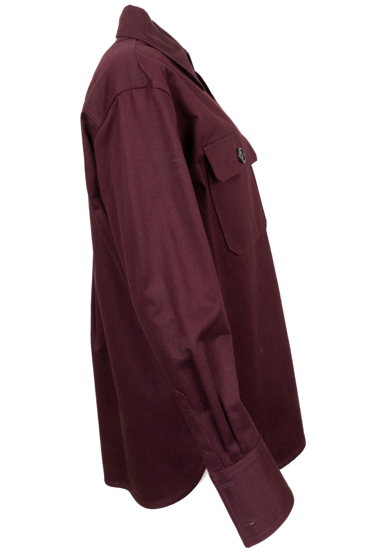 SAINT LAURENT Shacket Burgundy