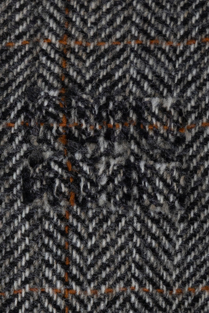 MIUMIU Slate Grey Chevron Shearling Blouse Jacket