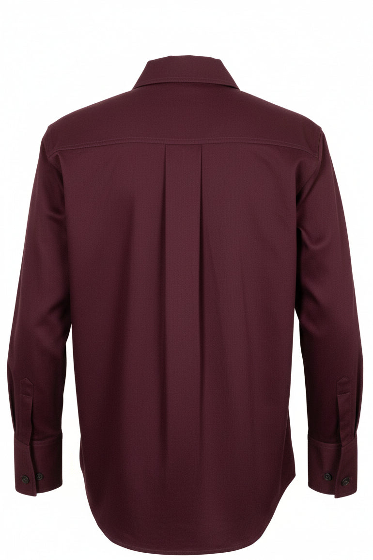 SAINT LAURENT Shacket Burgundy