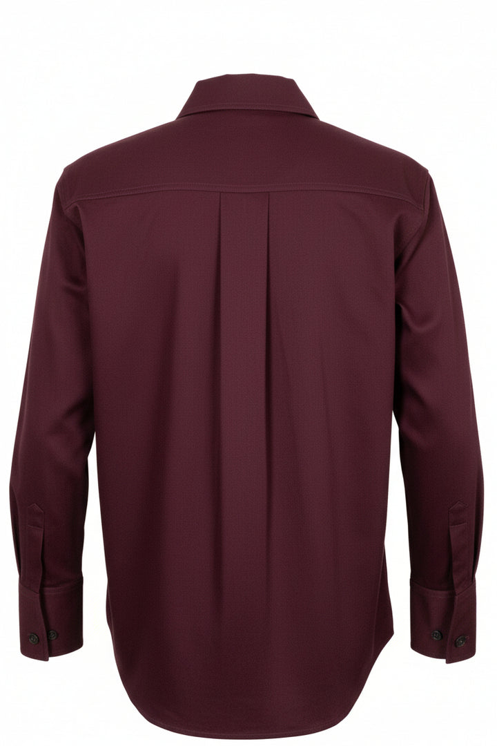 SAINT LAURENT Shacket Burgundy