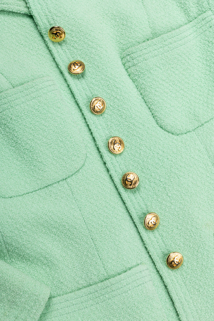 CHANEL Jacket Tweed Mint