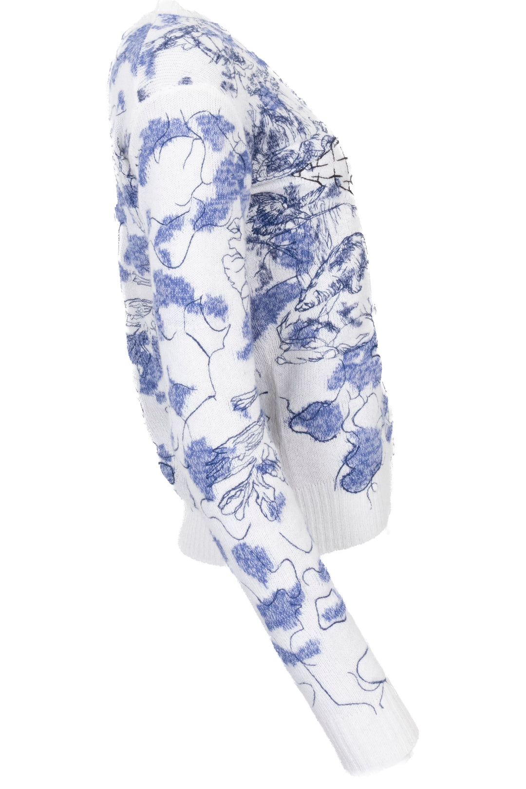 CHRISTIAN DIOR Sweater Cashmere Blue White
