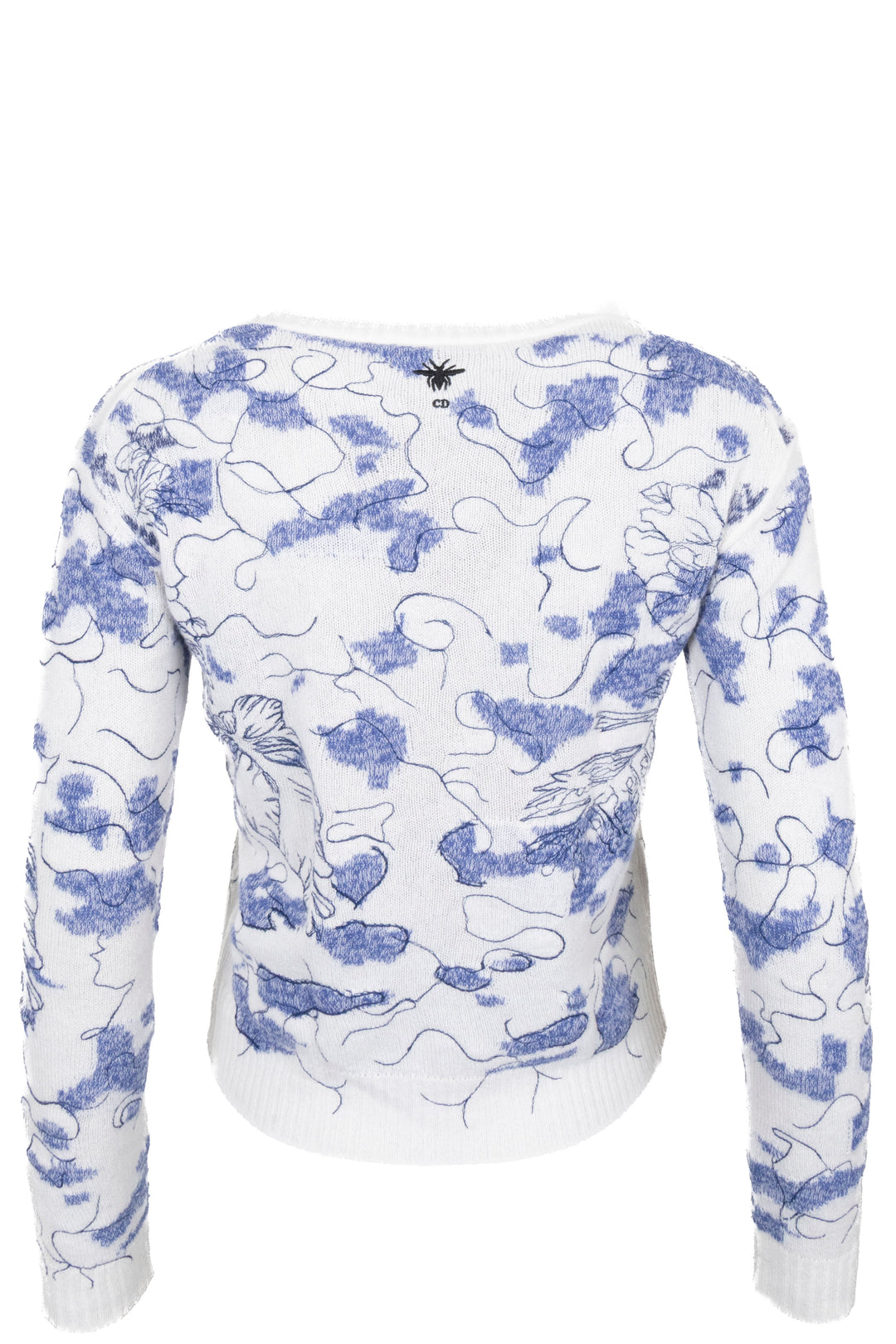 CHRISTIAN DIOR Sweater Cashmere Blue White
