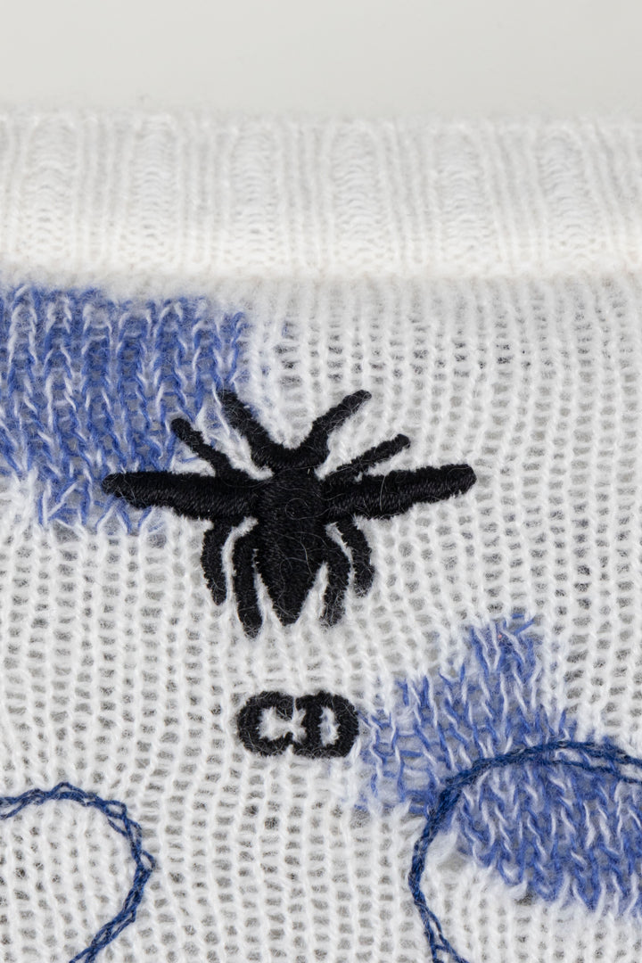 CHRISTIAN DIOR Sweater Cashmere Blue White