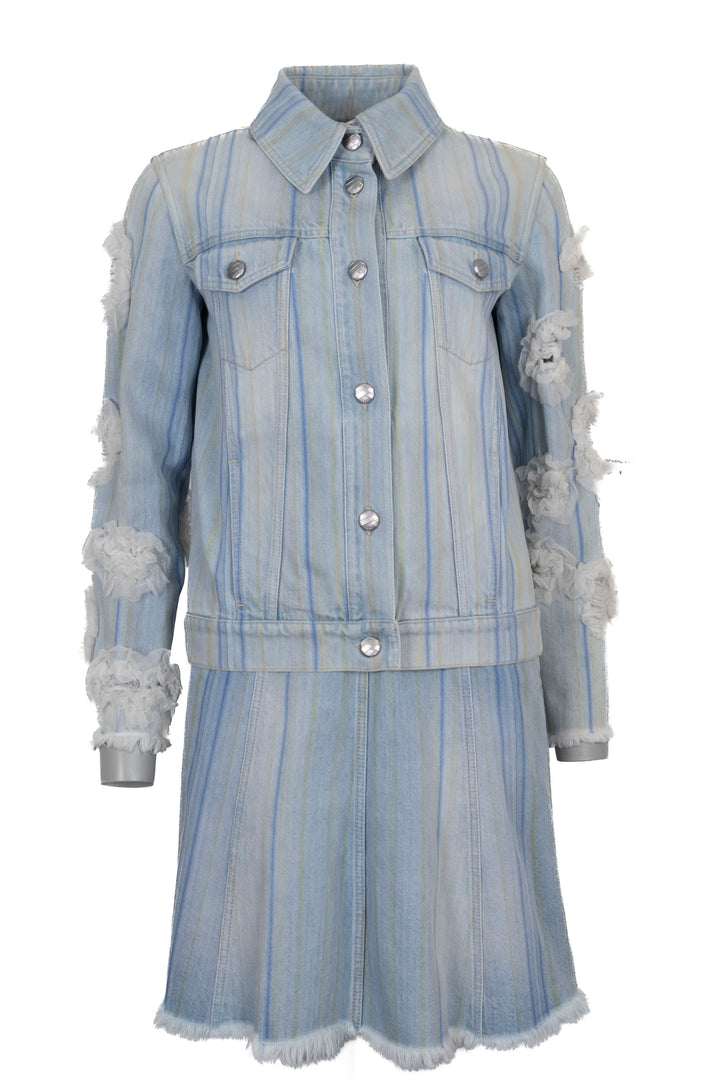 CHANEL Spring 2018 Two Piece Denim Blue