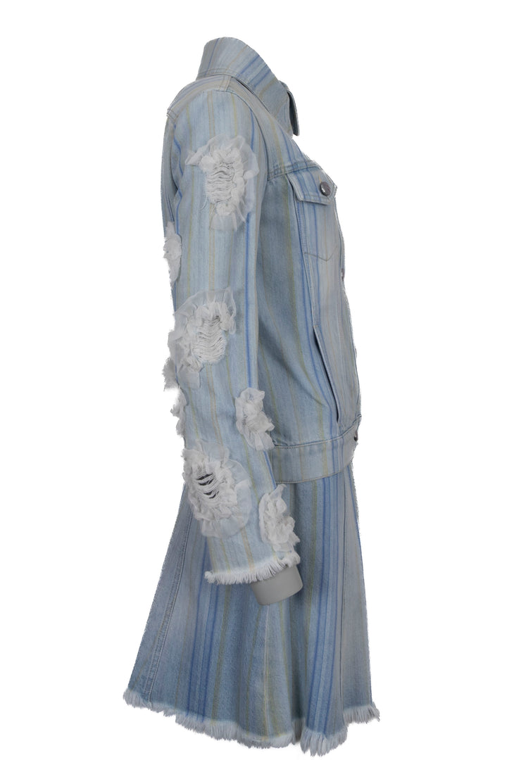 CHANEL Spring 2018 Two Piece Denim Blue