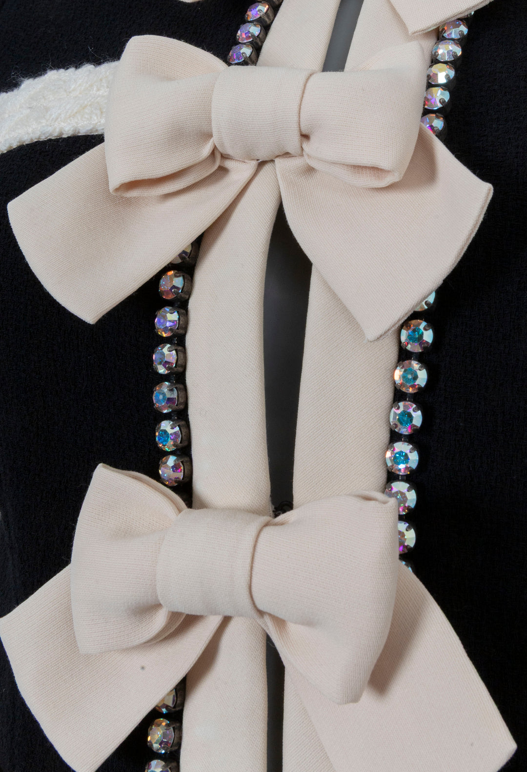 GUCCI Short Sleeve Bow Detail Jacket Crystals Black