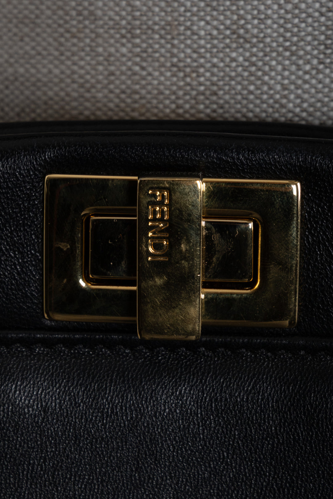 Sac bandoulière FENDI Peekaboo Mini Noir