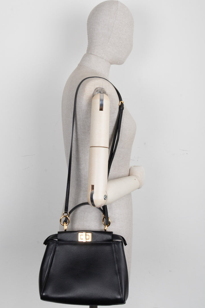 Sac bandoulière FENDI Peekaboo Mini Noir
