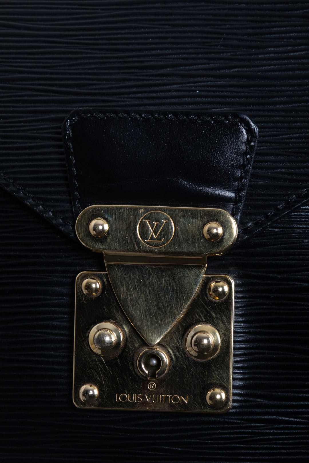 LOUIS VUITTON Monceau Sac à main en cuir épi Noir