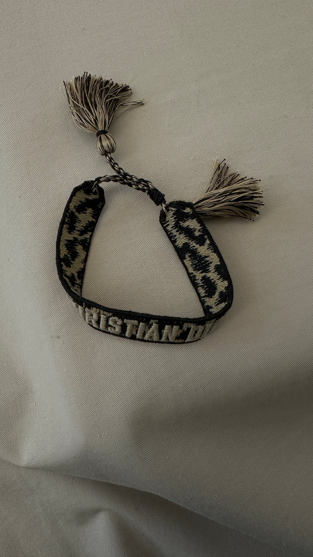 CHRISTIAN DIOR J'Adior Canvas Bracelet Blue Ivory