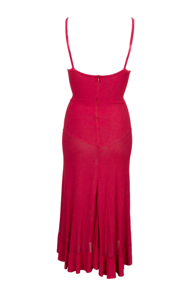 ALAÏA Ärmelloses Kleid Pink