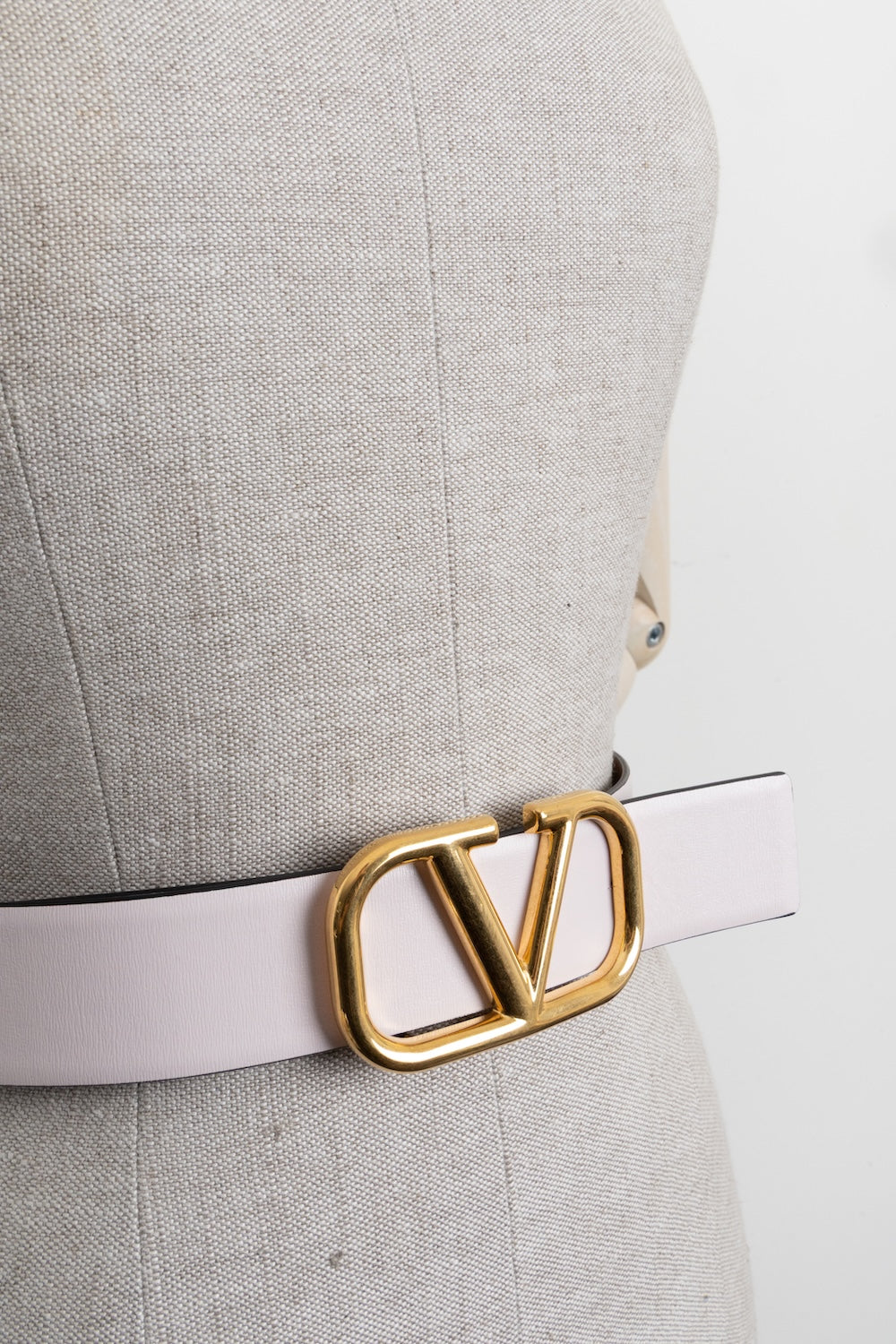 VALENTINO Ceinture réversible V-Logo marron rose