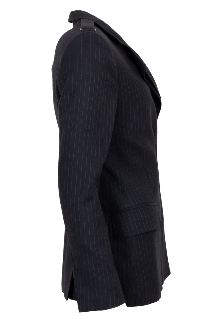 GUCCI Tom Ford Blazer rayé bleu marine