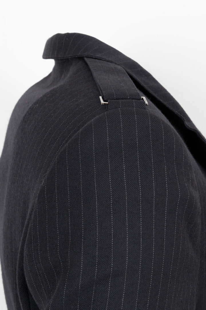 GUCCI Tom Ford Blazer rayé bleu marine