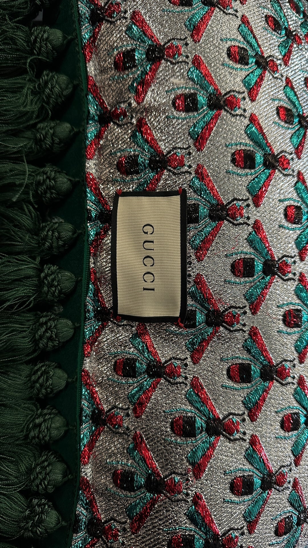 GUCCI Tiger Pillow Green
