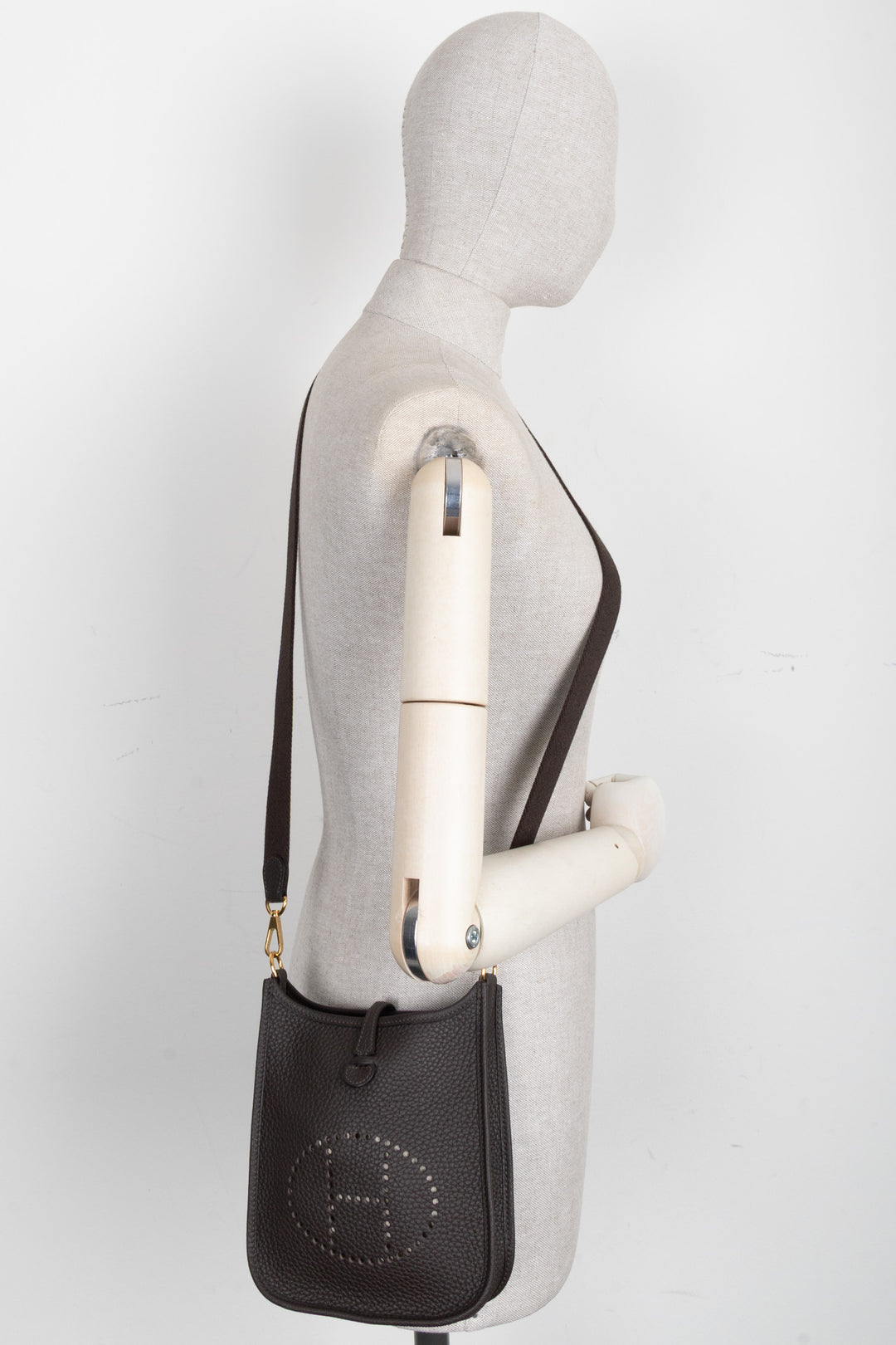 HERMÈS Mini Evelyne TPM 16 Amazone Clemence Ebene