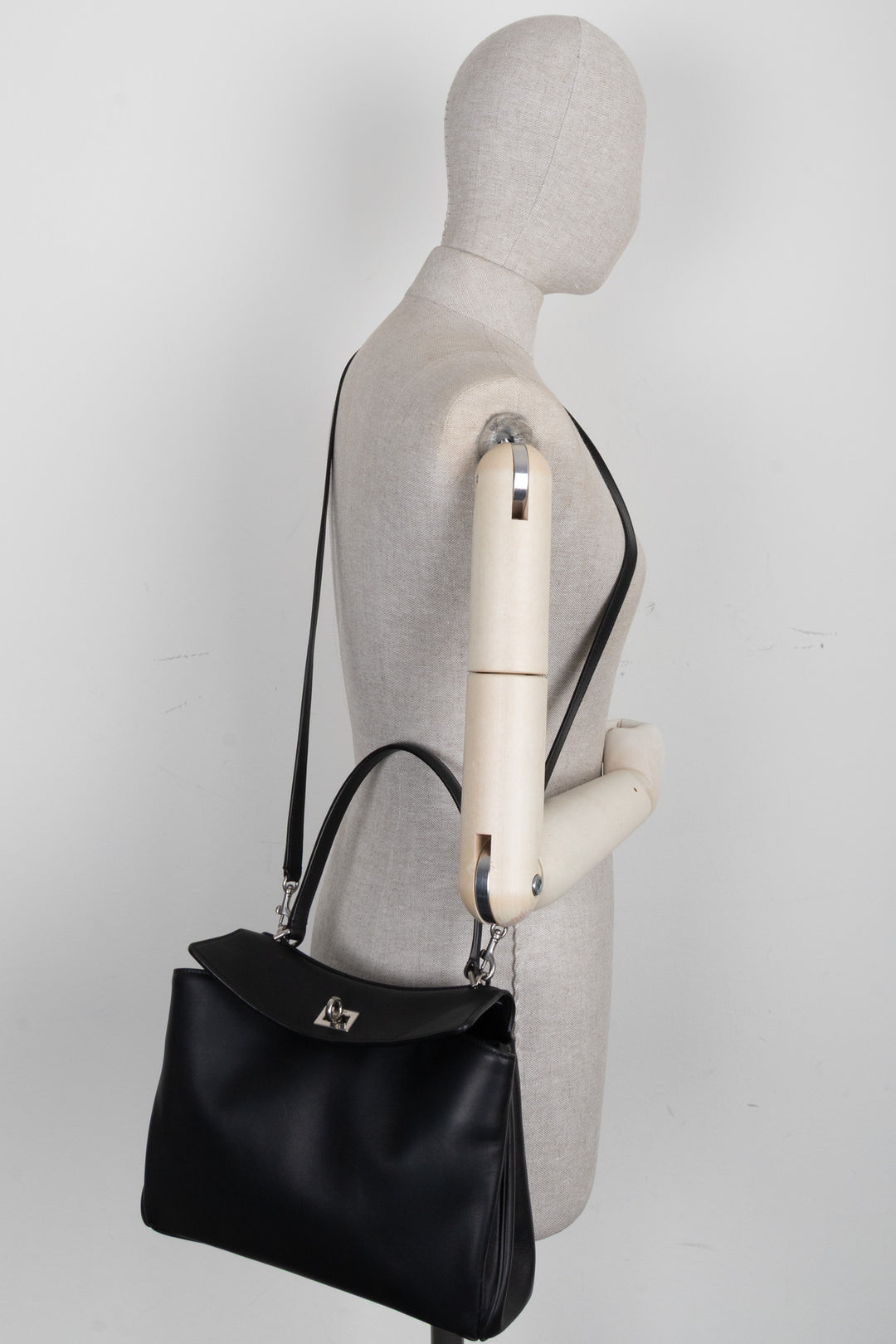 BALENCIAGA Rodeo Small Tote Bag Leather Black
