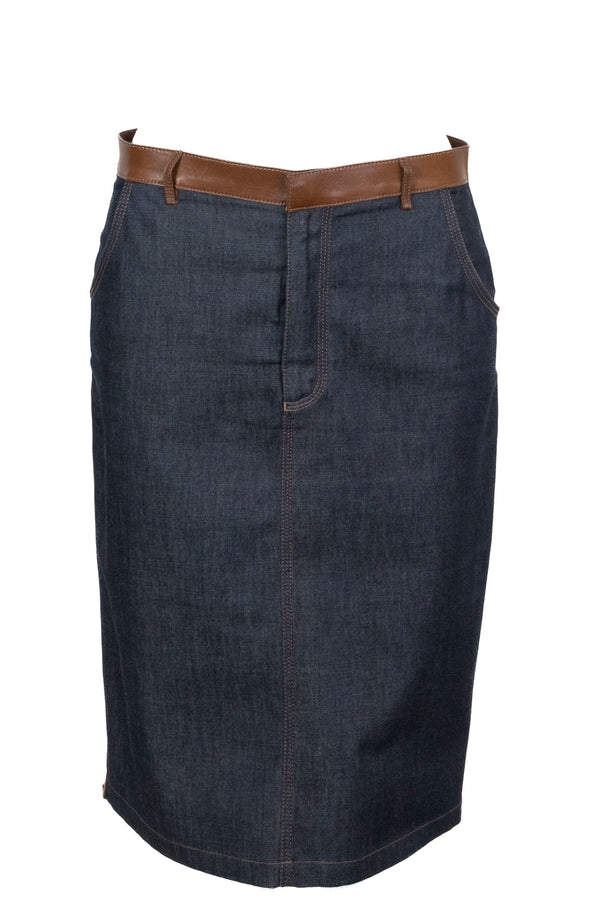 GUCCI by Tom Ford Vintage Skirt Denim Leather
