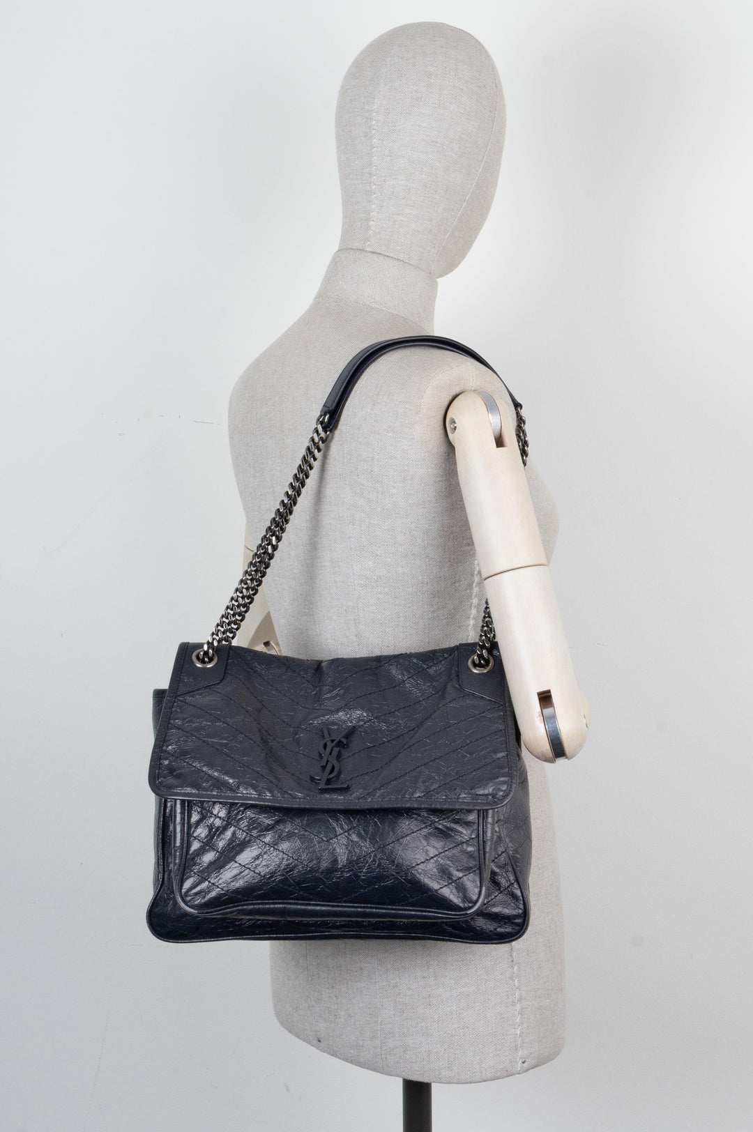 SAINT LAURENT Large Niki Shoulder Bag Blue