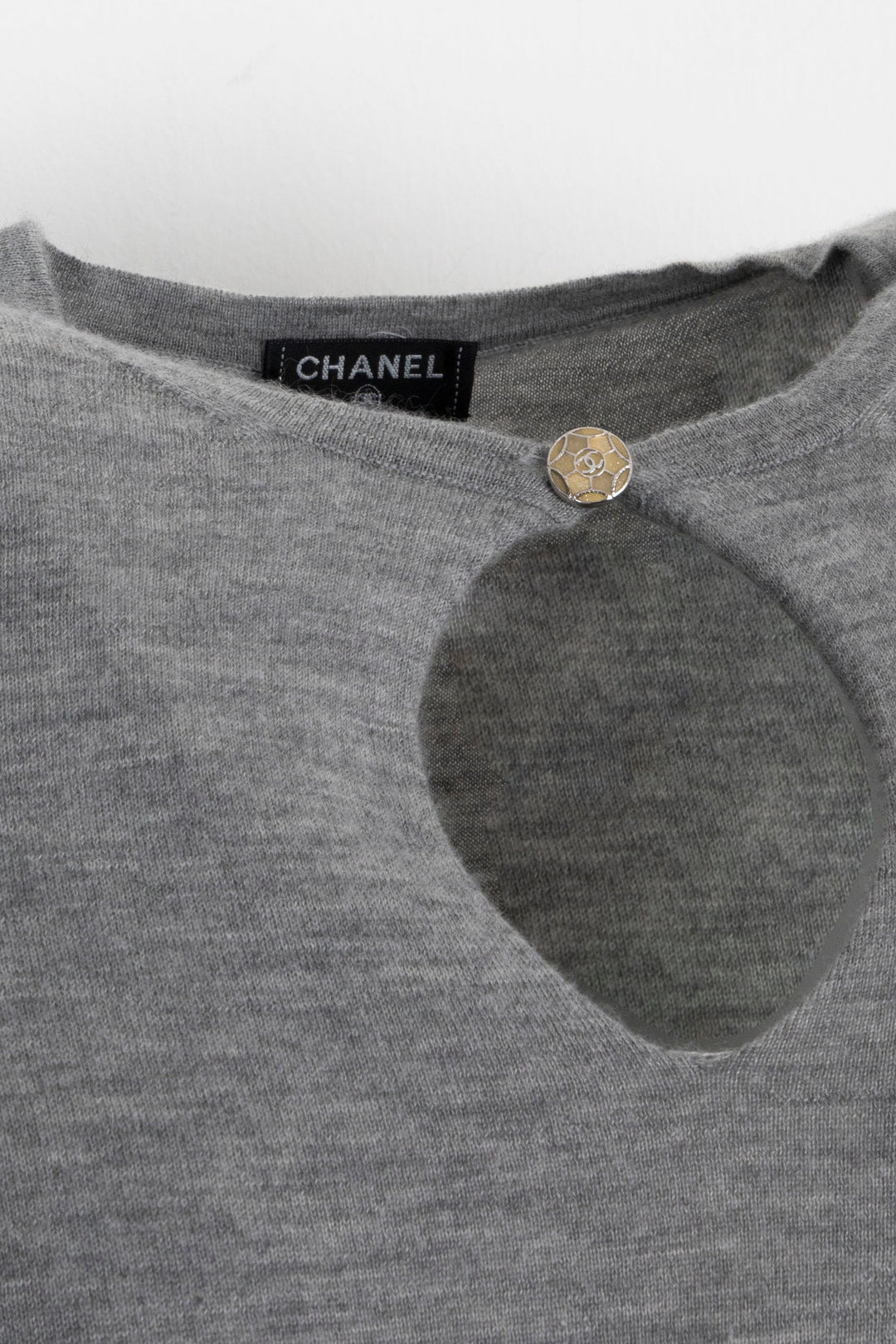 CHANEL Knit Top Cashmere Grey
