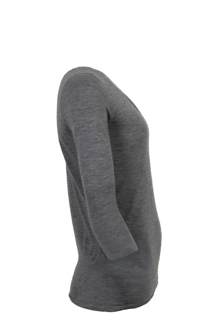 CHANEL Knit Top Cashmere Grey