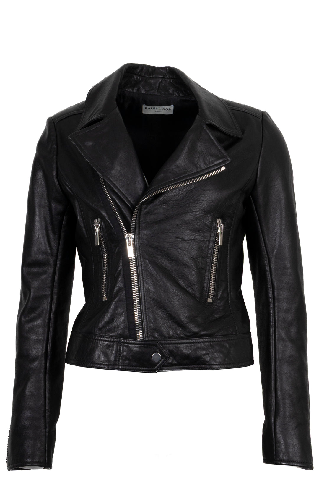 BALENCIAGA Biker Jacket Leather Black
