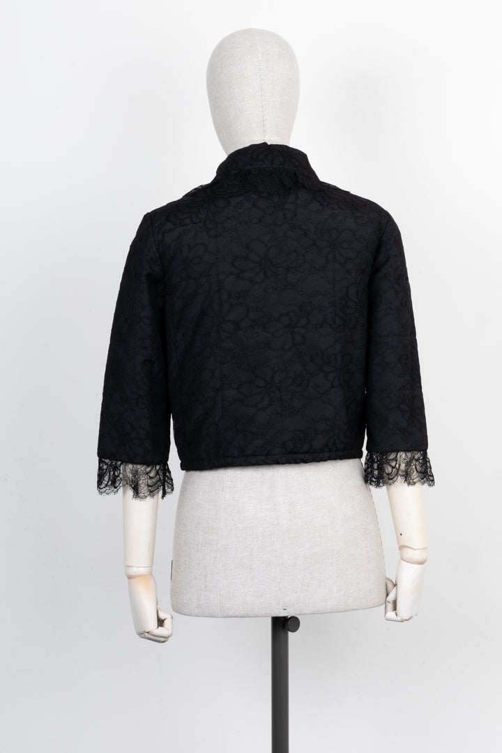 CHANEL Jacket Lace 01C Black