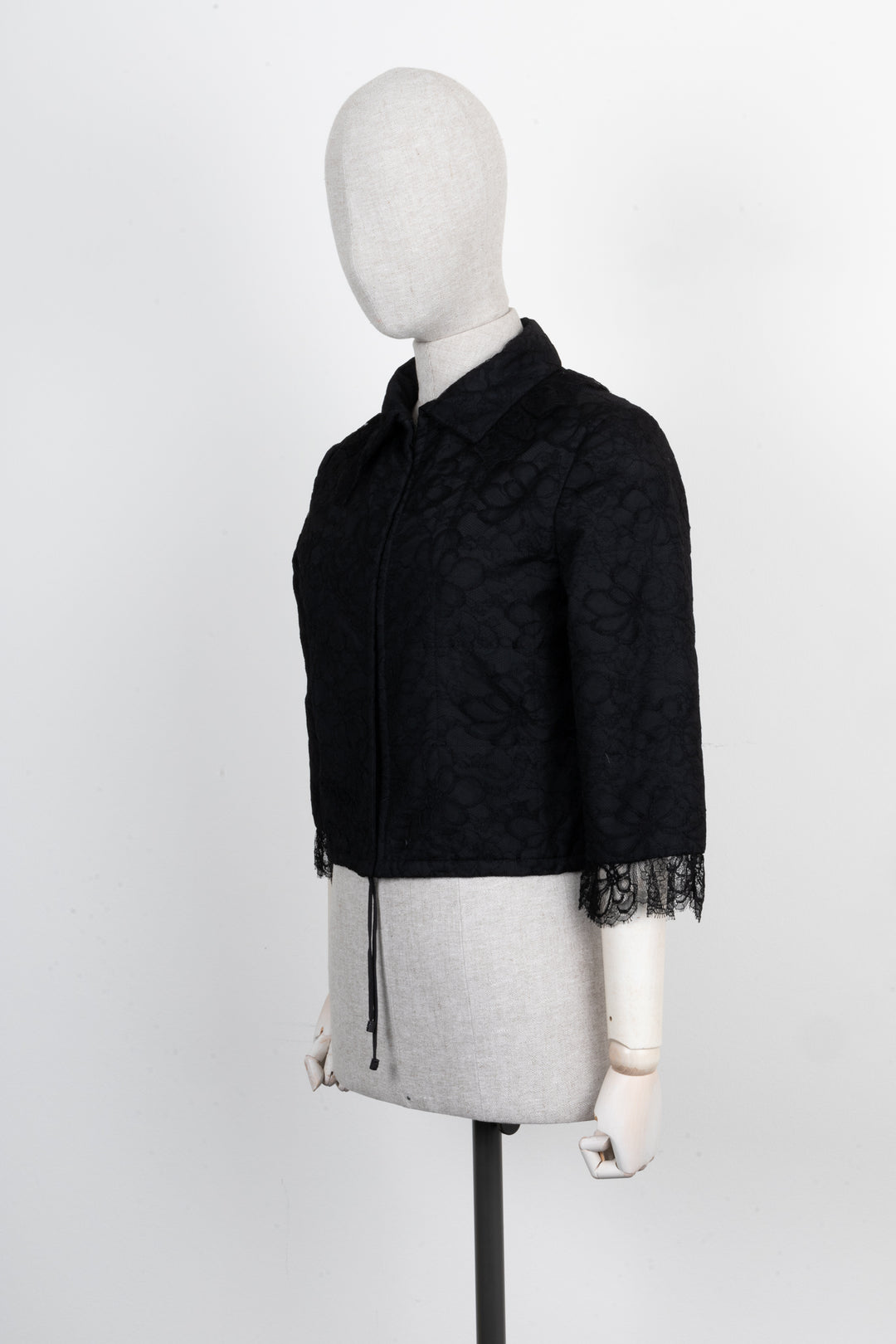 CHANEL Jacket Lace 01C Black