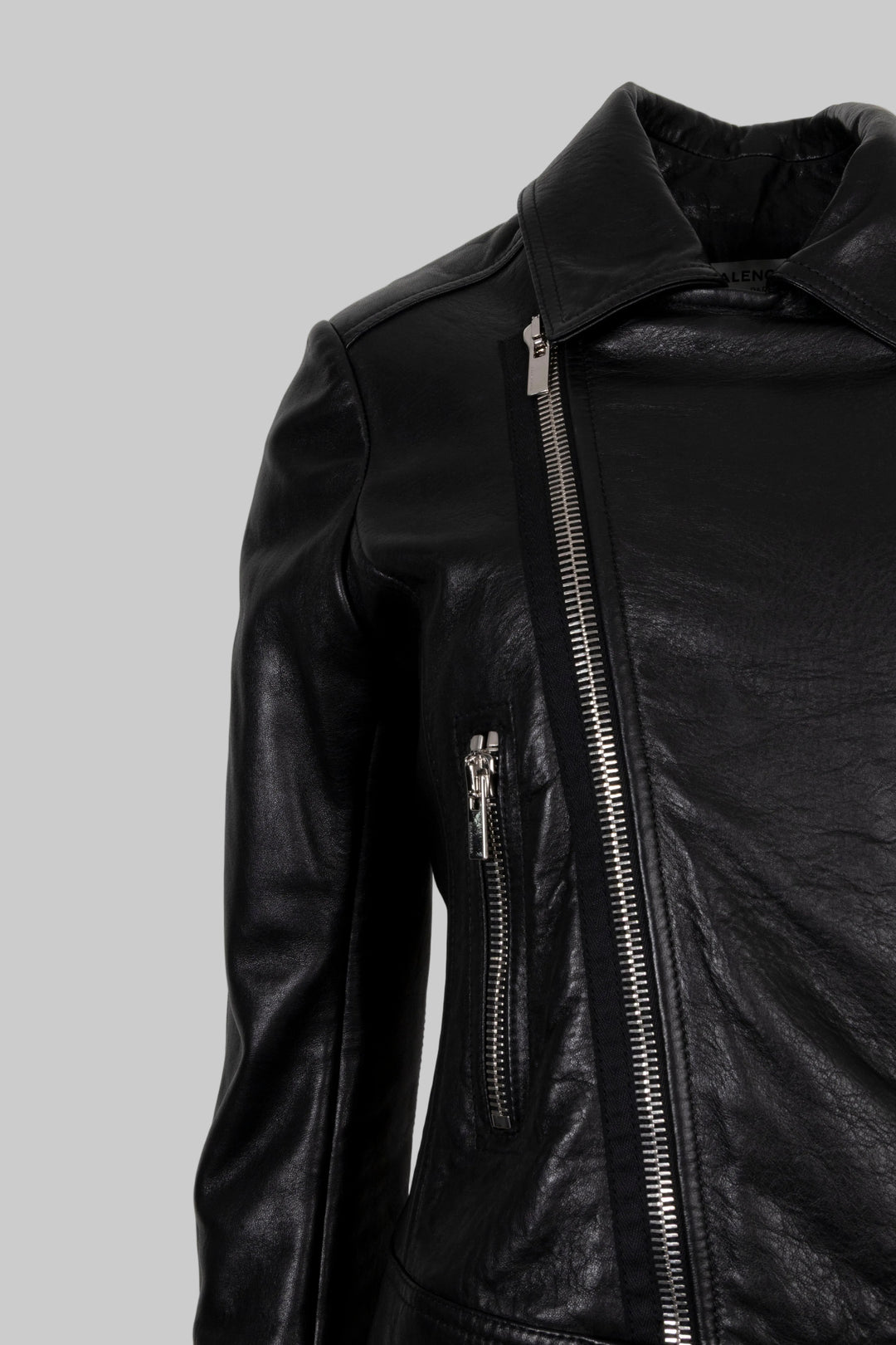BALENCIAGA Biker Jacket Leather Black
