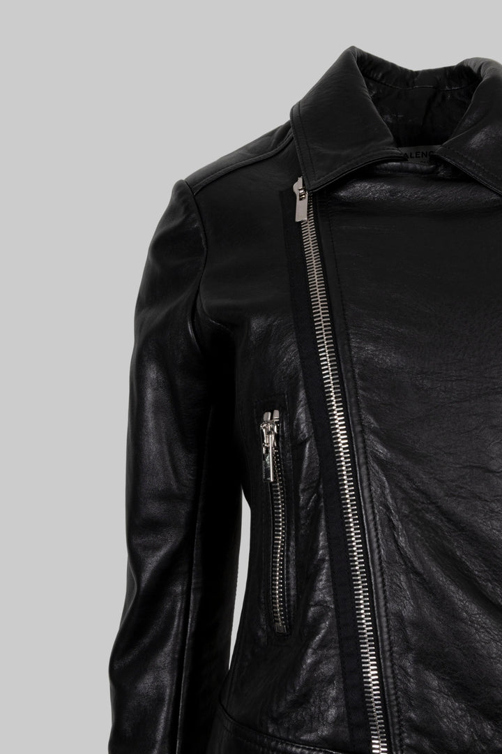 BALENCIAGA Biker Jacket Leather Black