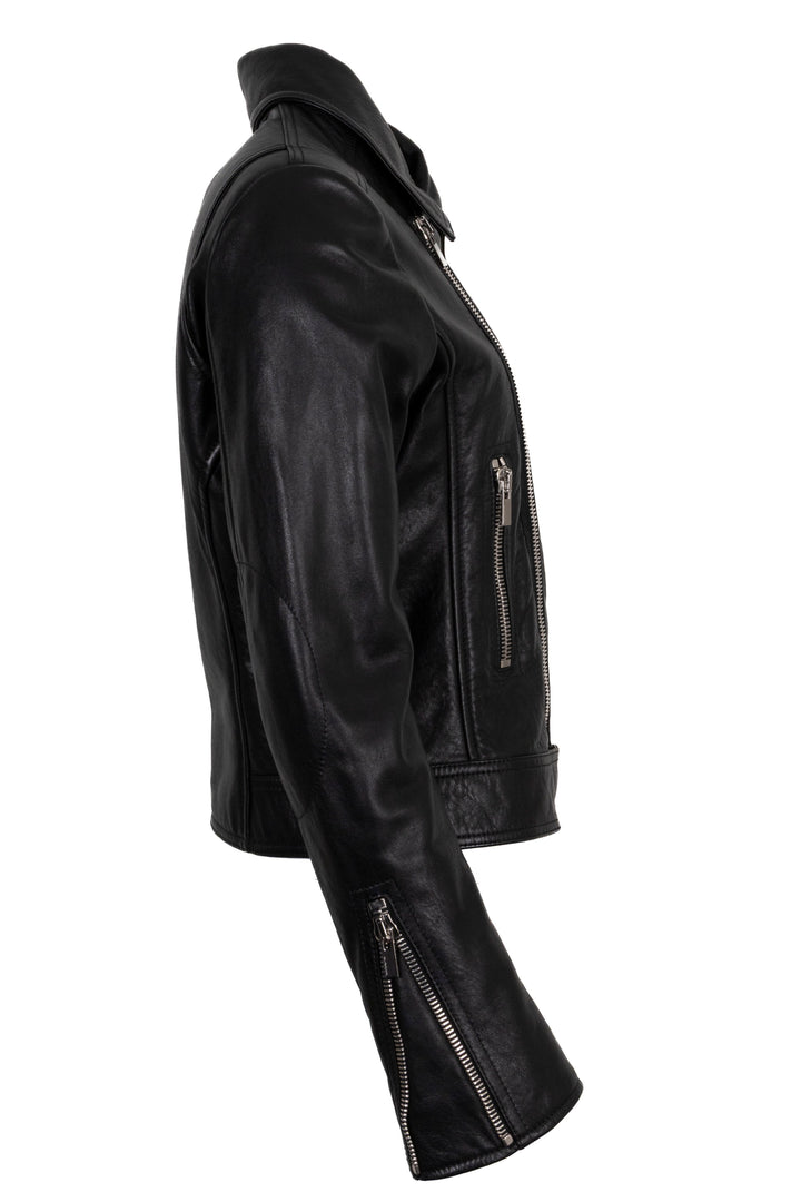 BALENCIAGA Biker Jacket Leather Black