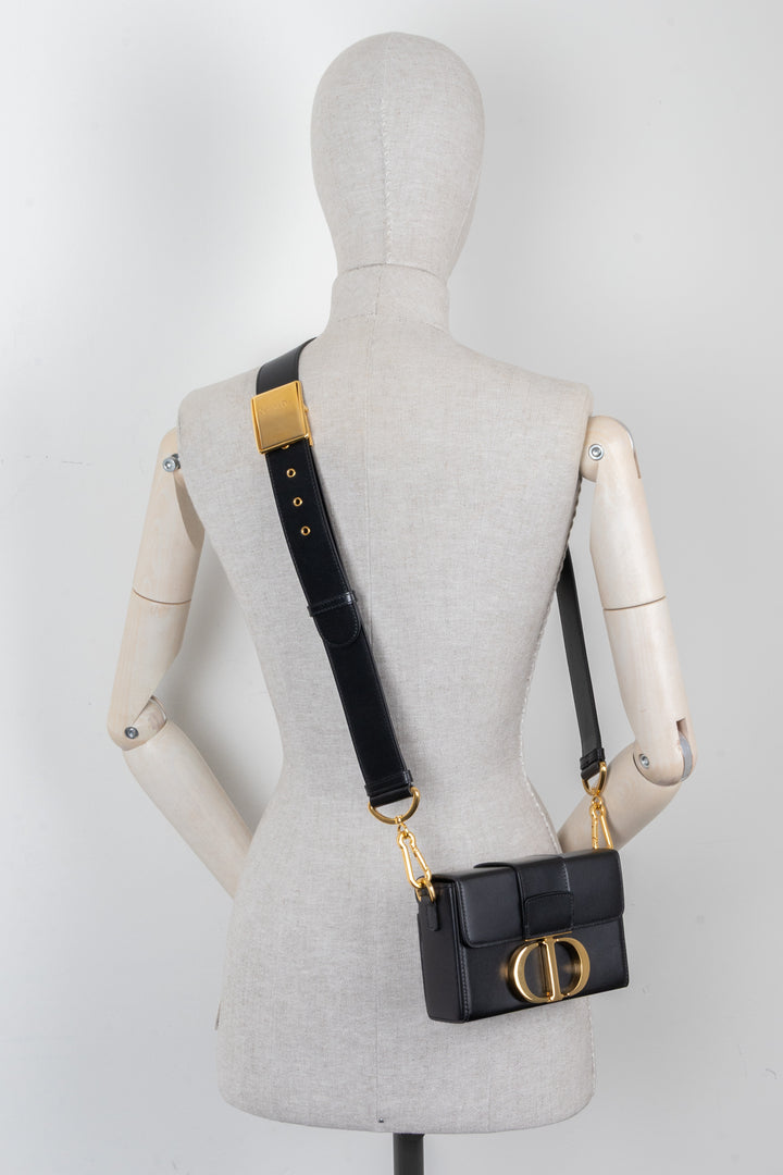 CHRISTIAN DIOR 30 Montaigne Box Bag Black