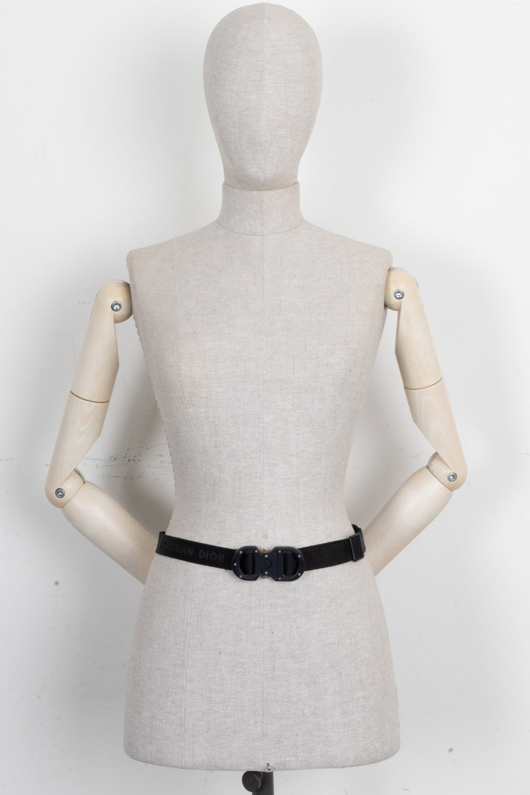 CHRISTIAN DIOR Rollercoaster Buckle Belt Black